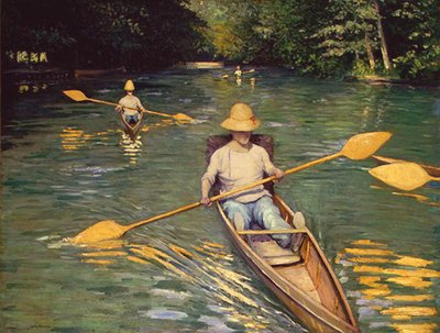 Skiffs on the Yerres by Gustave Caillebotte